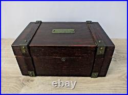 Arts and Crafts Mission Oak Cigar Humidor Original Finish with Glass Interior