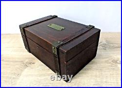 Arts and Crafts Mission Oak Cigar Humidor Original Finish with Glass Interior