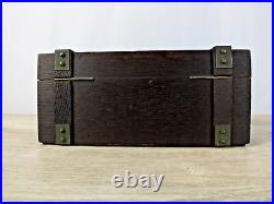 Arts and Crafts Mission Oak Cigar Humidor Original Finish with Glass Interior