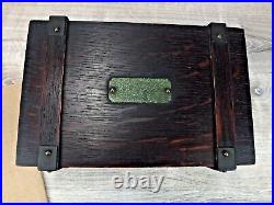 Arts and Crafts Mission Oak Cigar Humidor Original Finish with Glass Interior