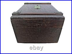 Arts and Crafts Mission Oak Cigar Humidor Original Finish with Glass Interior