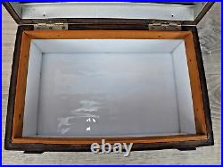 Arts and Crafts Mission Oak Cigar Humidor Original Finish with Glass Interior