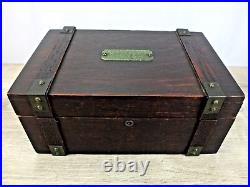 Arts and Crafts Mission Oak Cigar Humidor Original Finish with Glass Interior