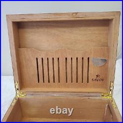 Ashton Savoy Executive Humidor with Big Ring Gauge Double Guillotine Cigar Cutter