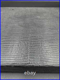 Atoll Cigar Case Box Humidor Alligator Black Leather Needs Restoration See Pics