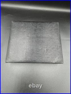 Atoll Cigar Case Box Humidor Alligator Black Leather Needs Restoration See Pics