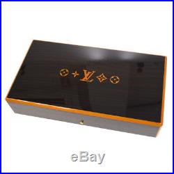Auth LOUIS VUITTON Coffrets De Voyage Mahogany Cigar Case Humidor Box V21103