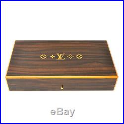 Authentic Louis Vuitton Humidor Cigar Case Box Wood Plastic Brown Monogram LV