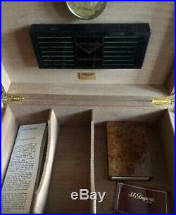 Authentic Vintage Rare Dupont Humidor Wood Excellent Condition