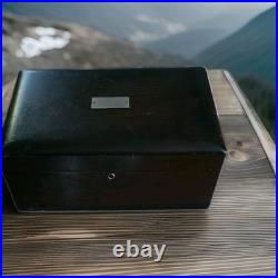 B. Altman & Co. New York Wooden Humidor Box with Locking Key Lined Interior