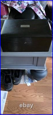 B. Altman & Co. New York Wooden Humidor Box with Locking Key Lined Interior