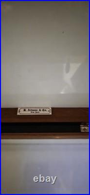 B. Altman & Co. New York Wooden Humidor Box with Locking Key Lined Interior