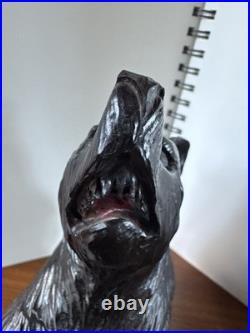 BLACK BEAR Humidor Wood Carved With Matching Pipe