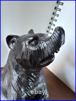 BLACK BEAR Humidor Wood Carved With Matching Pipe