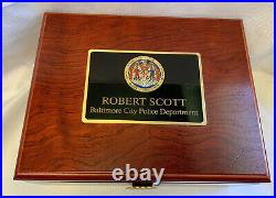 Baltimore City Police Department Personalized Humidor with Accessories Hygrometer