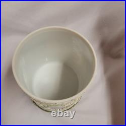 Beautiful Antique Porcelain Nippon Japan Moriage Squirrel Humidor Tobacco Jar