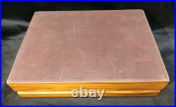Beautiful Solid Teak Wood Cigar Humidor Cedar Lined WithHumidity Control & Cage