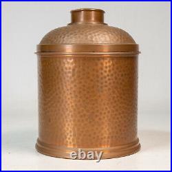 Beautiful Vintage Hammered Copper Cigar Humidor Container Revere Rome, NY USA