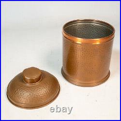 Beautiful Vintage Hammered Copper Cigar Humidor Container Revere Rome, NY USA