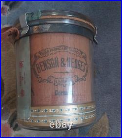 Benson & Hedges Cigar Jar/Humidor Mint Condition with Original Tax Stamp