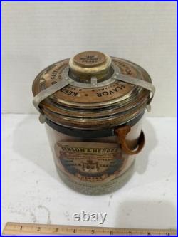 Benson & Hedges vtg 1912 glass humidor cigars coronas cuban habana