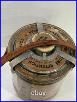 Benson & Hedges vtg 1912 glass humidor cigars coronas cuban habana