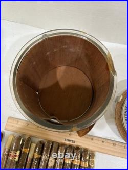 Benson & Hedges vtg 1912 glass humidor cigars coronas cuban habana