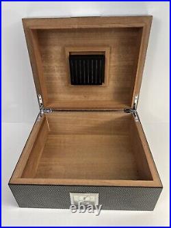 Bey-Berk 50 Carbon Fiber Sero Cigar Humidor Desk With Humidistat Box Office