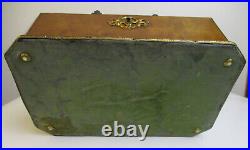 Birdseye maple wood box mechanical lift Brevete SGDG continental antique humidor