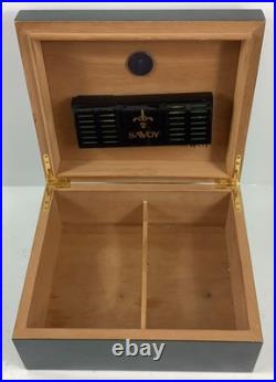 Blue & Black Savoy Humidor Cigar Holder Box