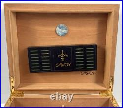 Blue & Black Savoy Humidor Cigar Holder Box