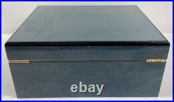 Blue & Black Savoy Humidor Cigar Holder Box