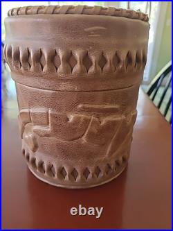 Bolivar Cigar Leather HUMIDOR Measures 8 7/8 H x 5 1/2 Diameter