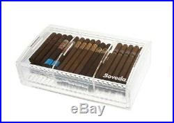 Boveda Large Acrylic Humidor Holds 75 Cigars