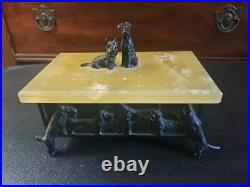 Bronze And marble Scottie Humidor Bronze And marble Scottie Humidor