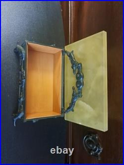Bronze And marble Scottie Humidor Bronze And marble Scottie Humidor