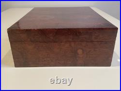Burlwood Humidor Credo Precision 7 Humidifier Analog Hygrometer Spanish Cedar