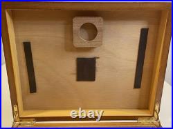 Burlwood Humidor Credo Precision 7 Humidifier Analog Hygrometer Spanish Cedar
