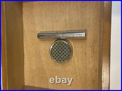 Burlwood Humidor Credo Precision 7 Humidifier Analog Hygrometer Spanish Cedar
