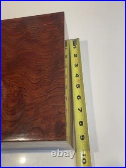 Burlwood Humidor Credo Precision 7 Humidifier Analog Hygrometer Spanish Cedar