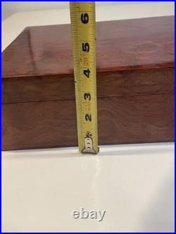 Burlwood Humidor Credo Precision 7 Humidifier Analog Hygrometer Spanish Cedar