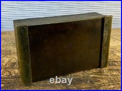 C1940s SILVER CREST BRONZE 502-150 CIGAR HUMIDOR BOX WITH INSERT