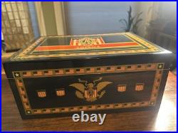 CAO AMERICA Series Humidor High Gloss Wood Cigar Box Patriotic Flags Eagle