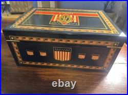 CAO AMERICA Series Humidor High Gloss Wood Cigar Box Patriotic Flags Eagle