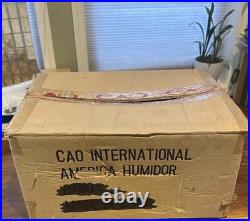 CAO AMERICA Series Humidor High Gloss Wood Cigar Box Patriotic Flags Eagle