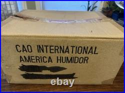 CAO AMERICA Series Humidor High Gloss Wood Cigar Box Patriotic Flags Eagle