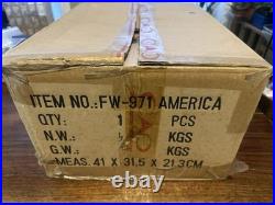 CAO AMERICA Series Humidor High Gloss Wood Cigar Box Patriotic Flags Eagle