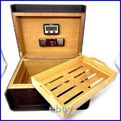 CAO CX2 Cigar Humidor Brown Leather & Suede Large Cigar Box Limited Edition
