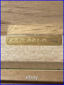 CAO Gold Limited Edition Humidor 713/750 Large Wooden Cigar Box Hygrometer Tray