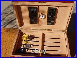CIGAR CHEST HUMIDOR 2 DRAWER 18 x 11 x 10 BEAUTIFUL CONDITION UNBRANDED